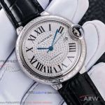 V6 Factory Swiss Grade Cartier Ballon Bleu 904L Stainless Steel Bezel 42mm Watch